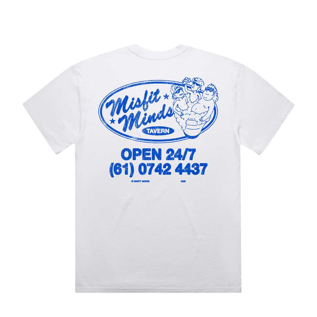 Misfit Minds Tavern T-shirt (White)